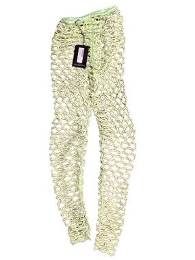 Light Green Open-Weave Fashion tights